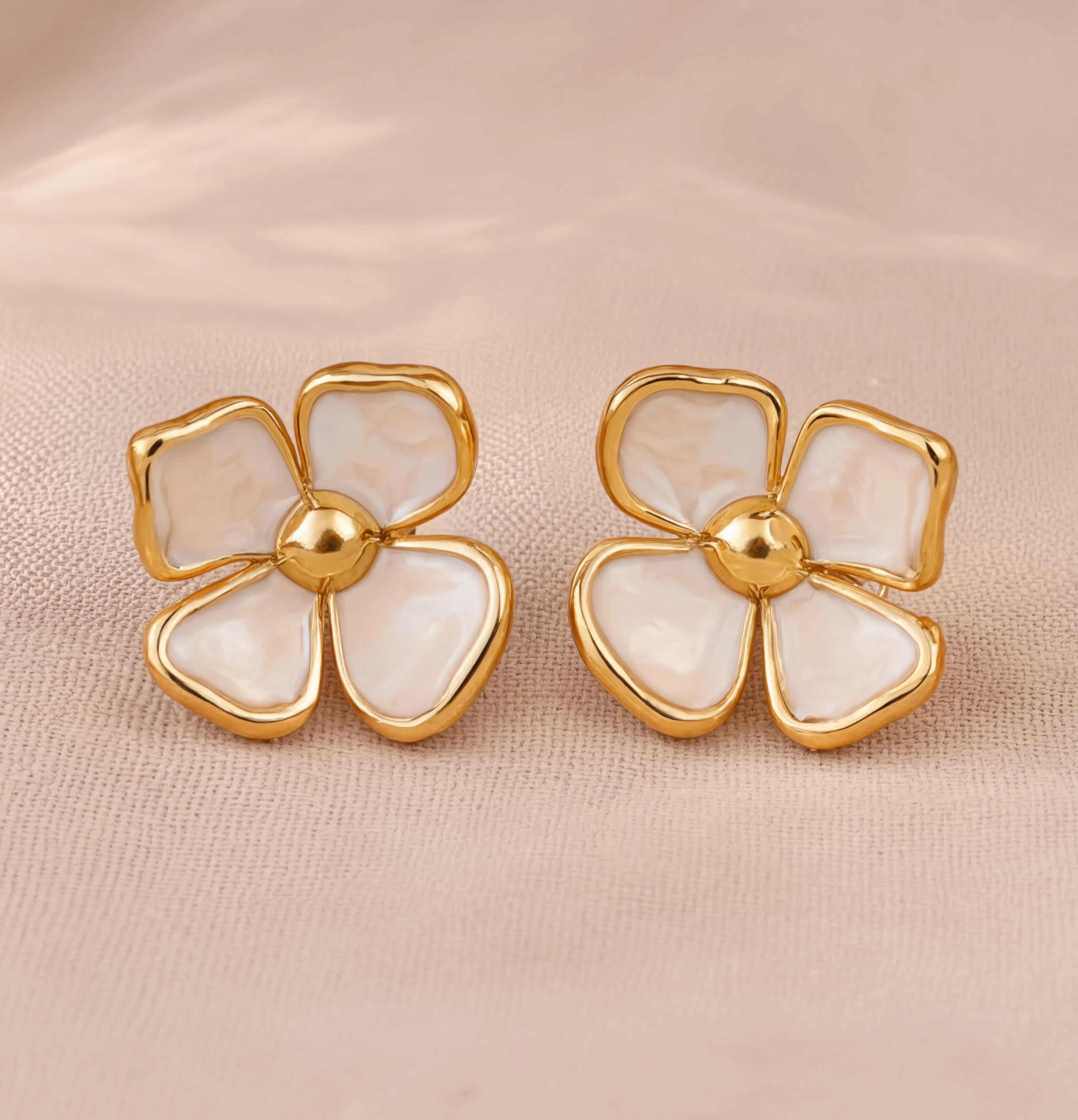 Alabaster Bloom Studs