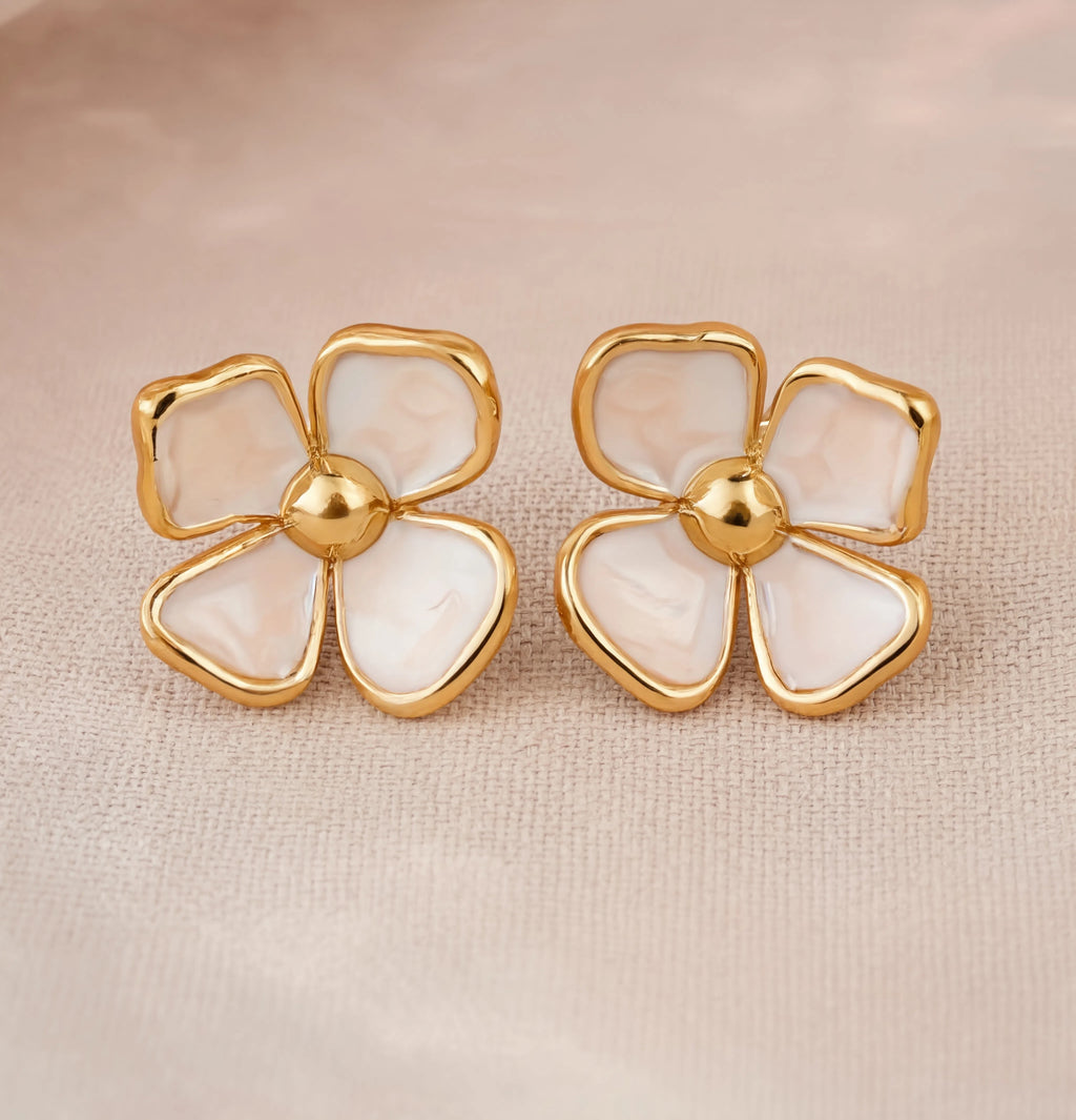 Alabaster Bloom Studs