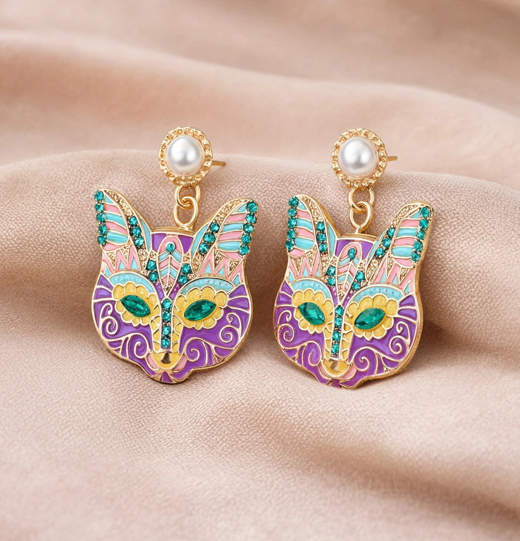 Bastet Drop Earrings