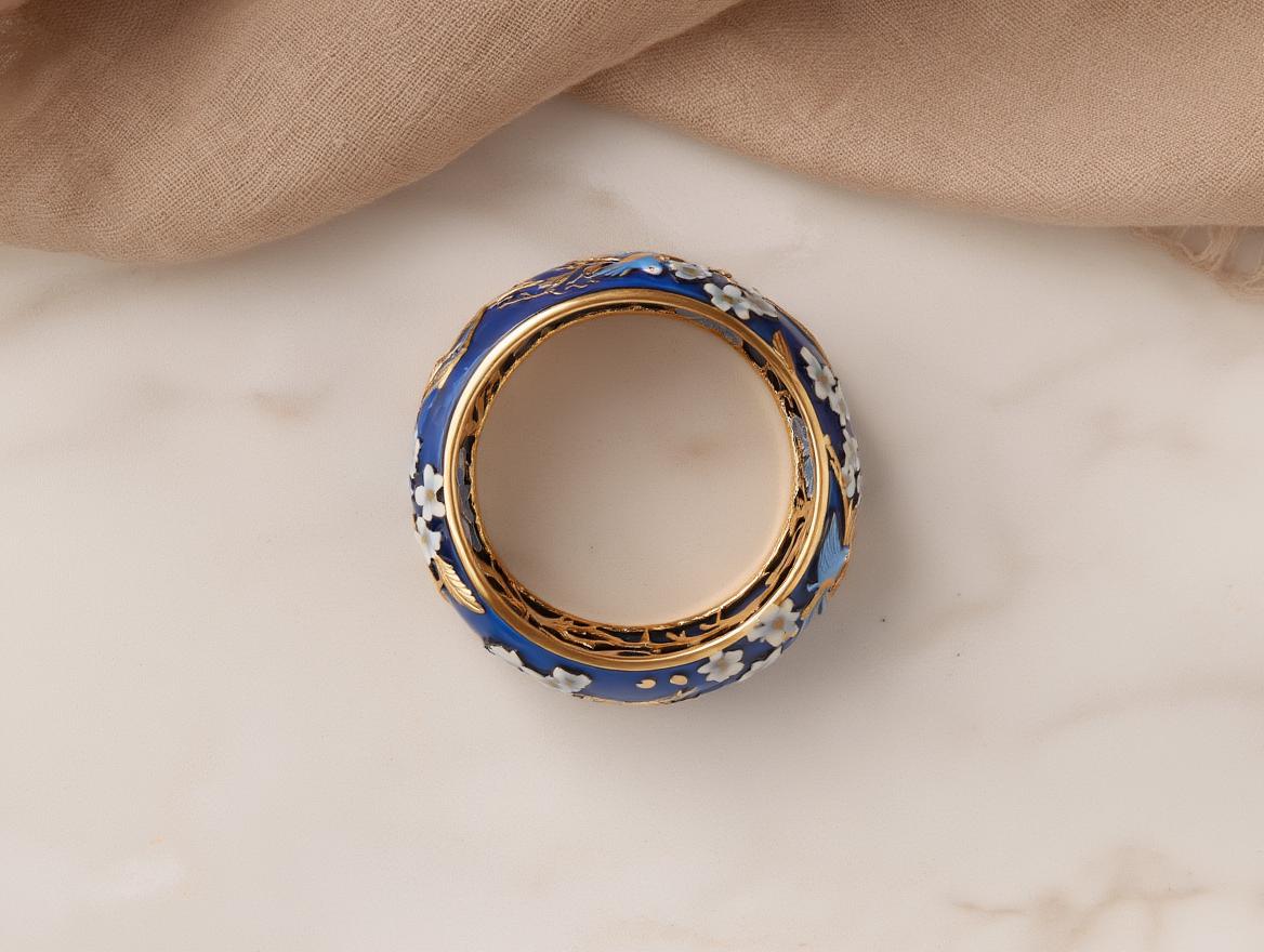 Enamel Bird Ring