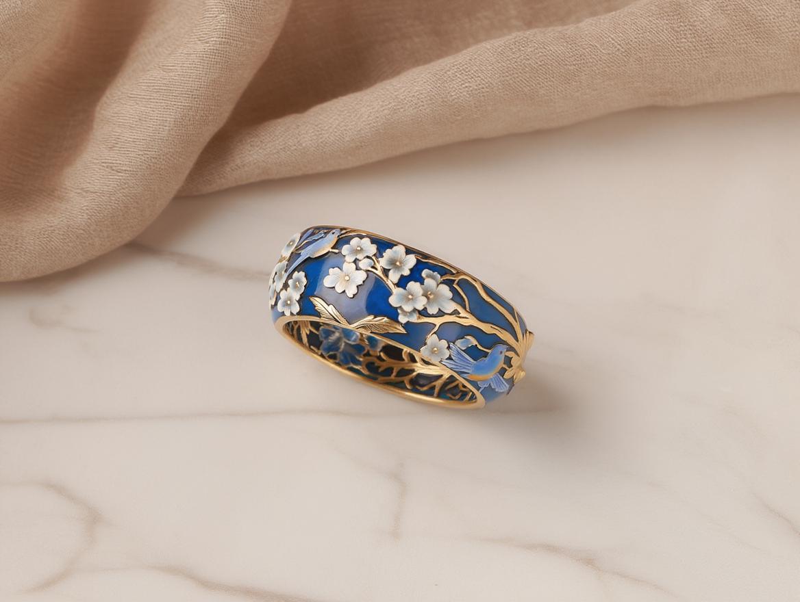 Enamel Bird Ring