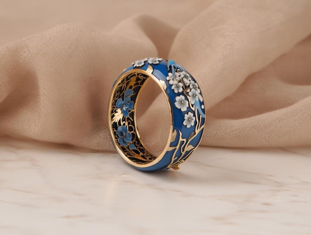 Enamel Bird Ring