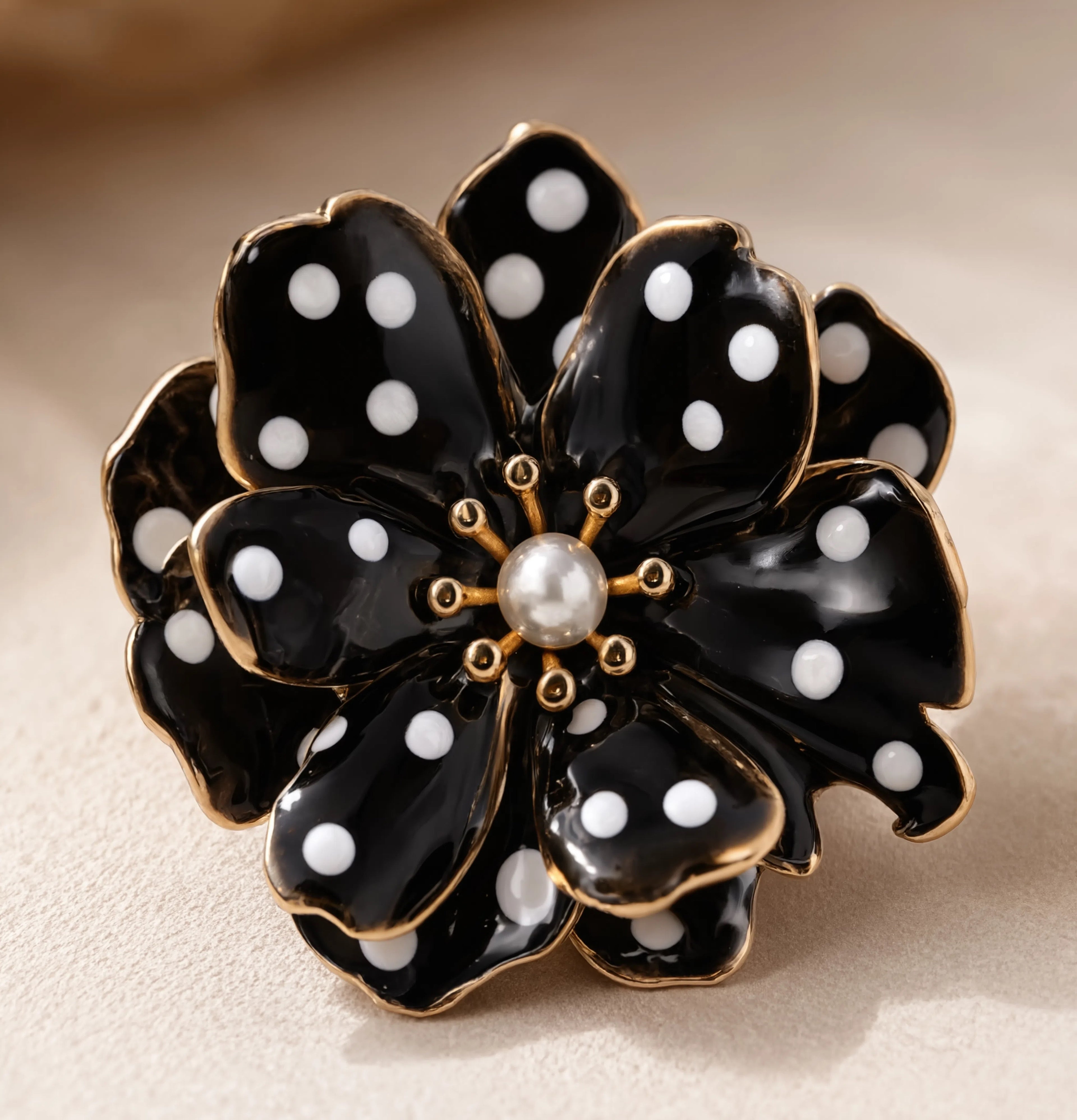 Polka Noir Studs