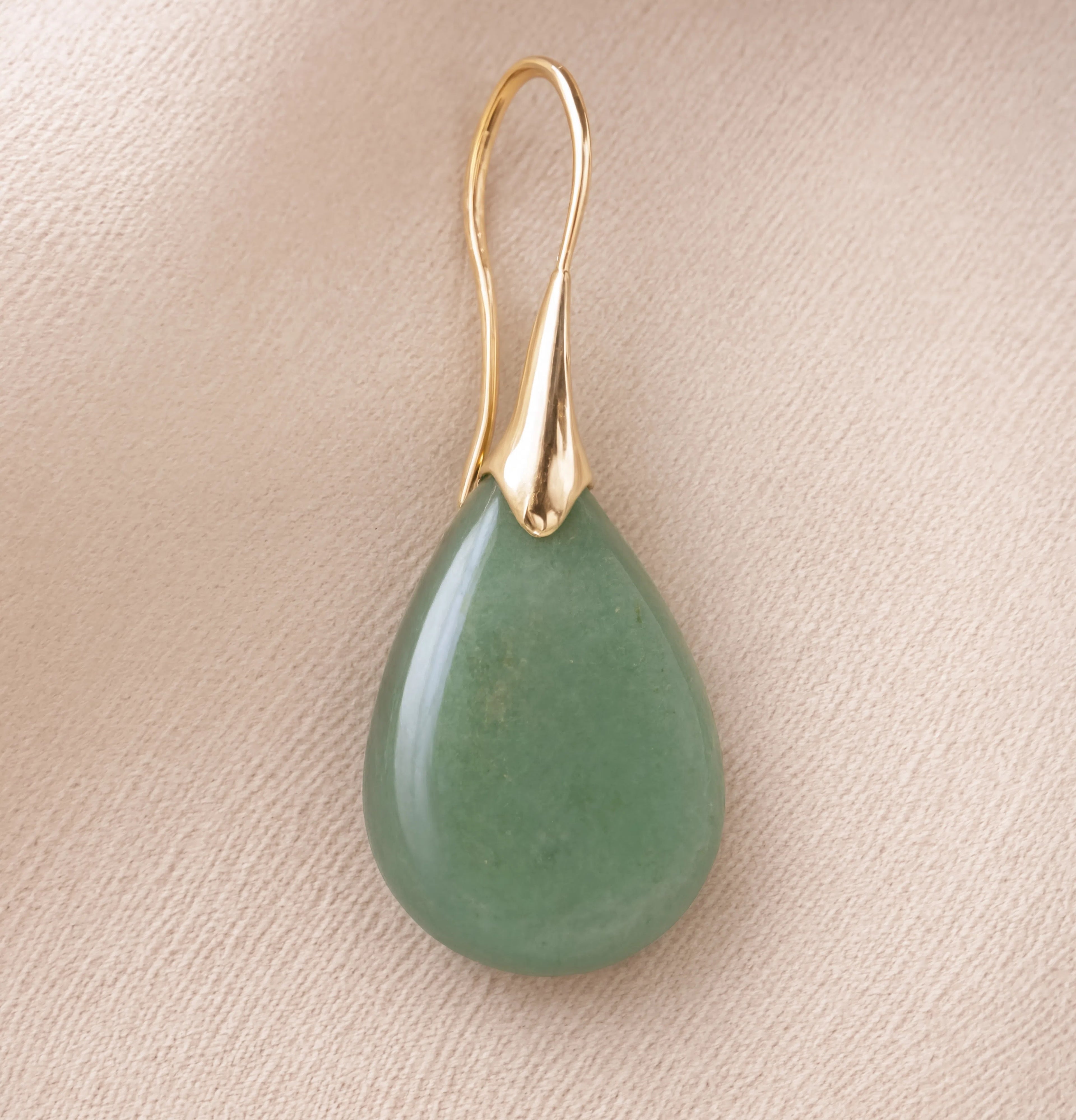 Jade Tear Drops Earrings
