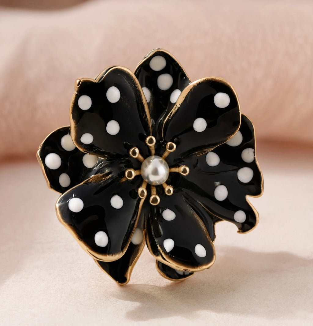 Polka Noir Studs