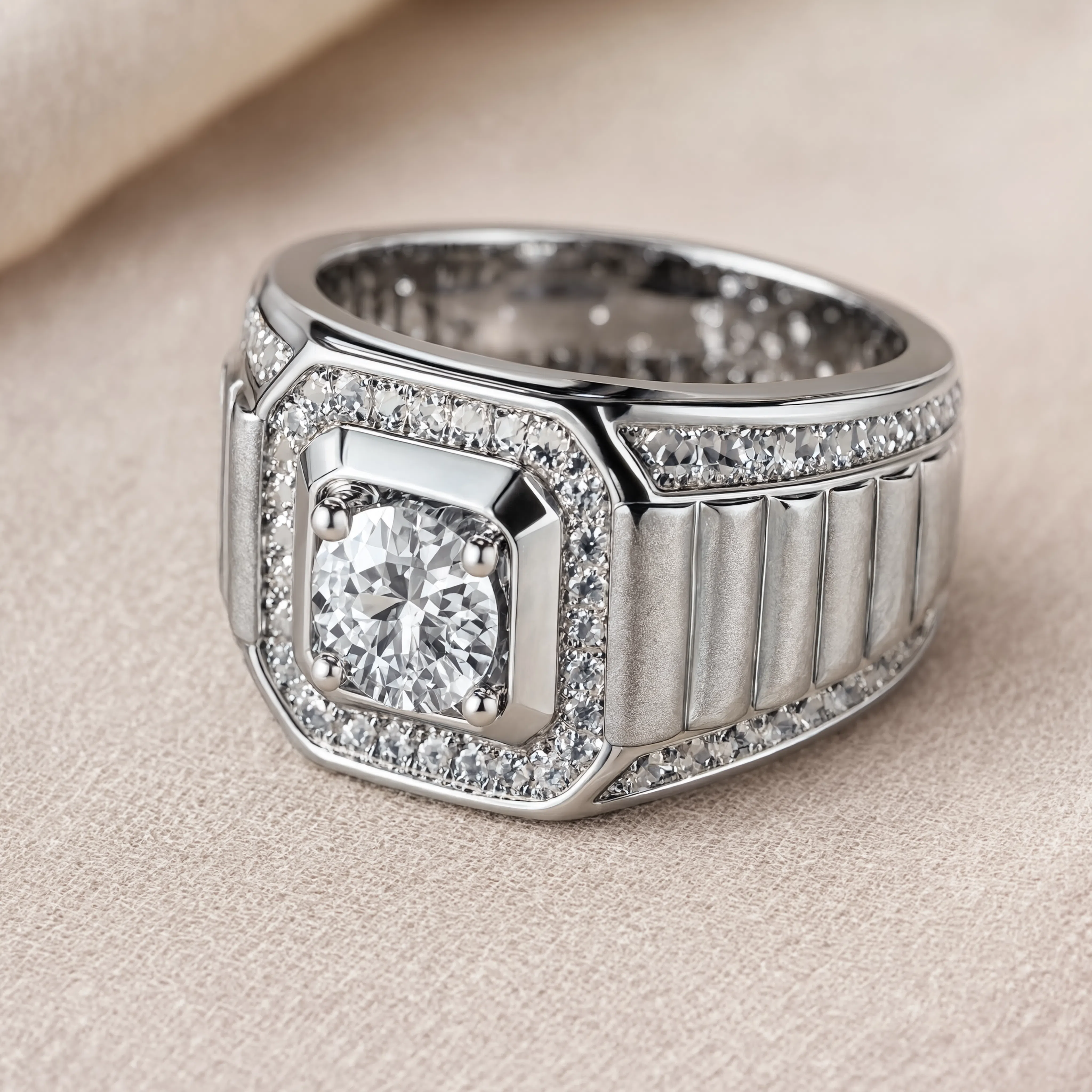 Luxury Diamond Signet Ring