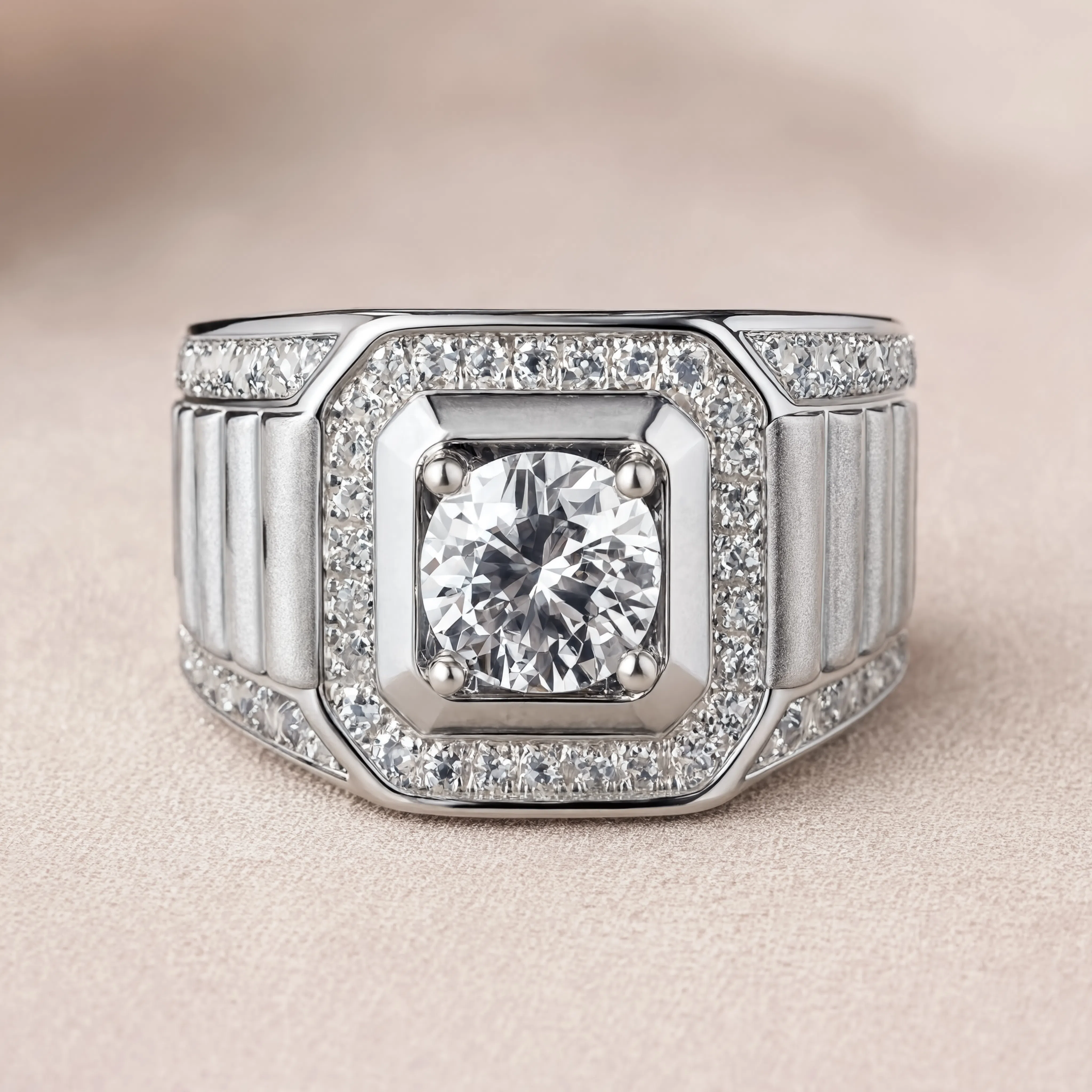 Luxury Diamond Signet Ring