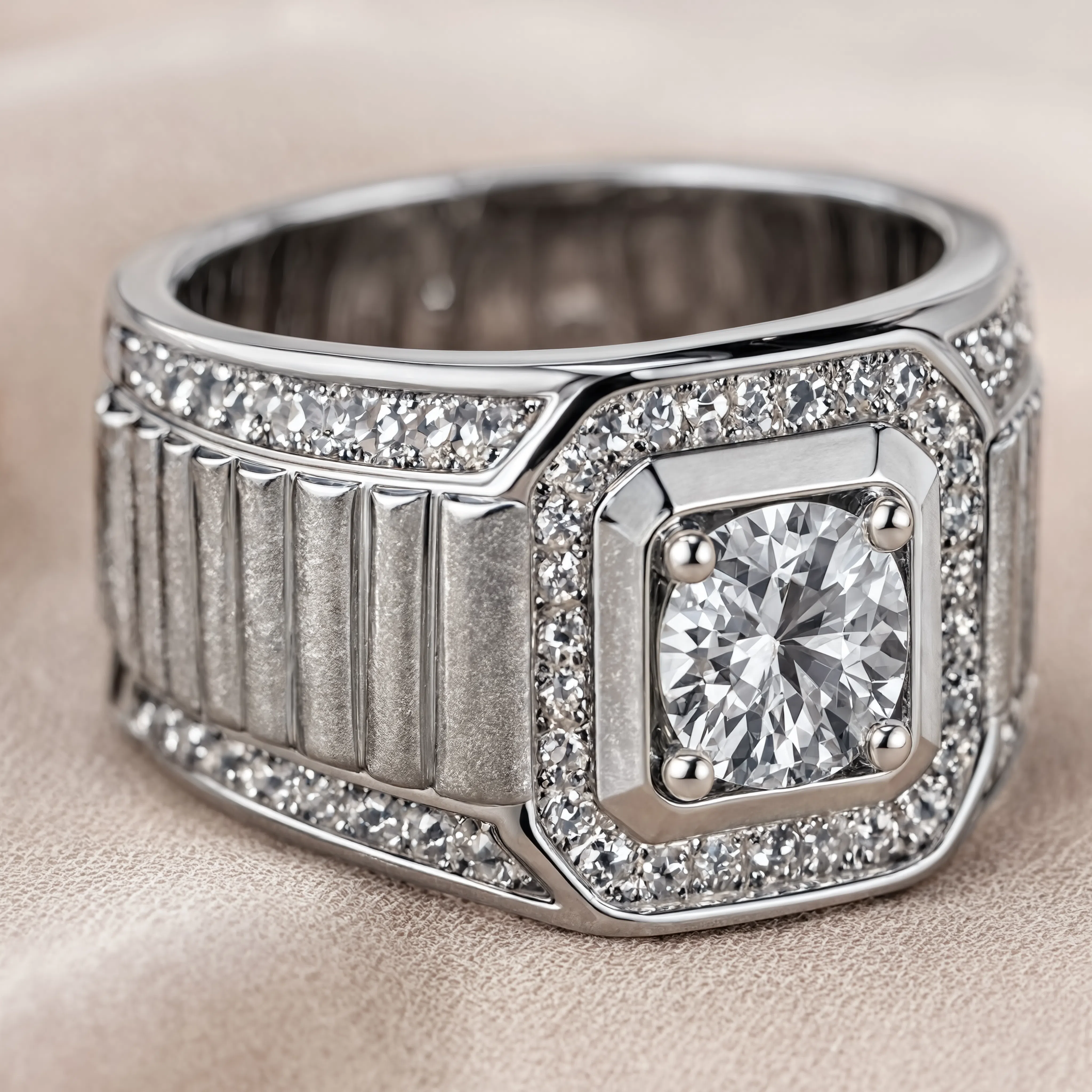 Luxury Diamond Signet Ring
