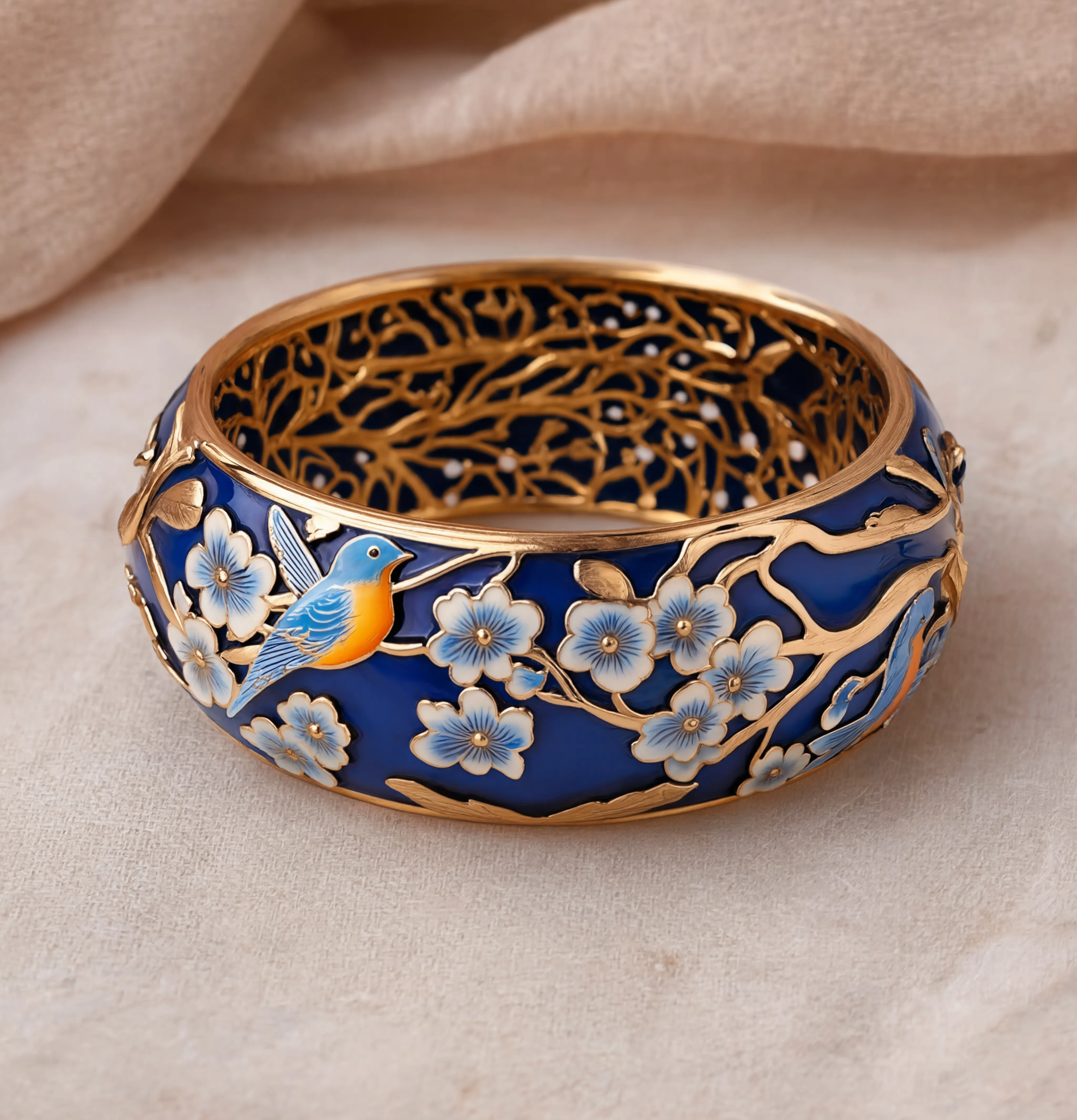 Enamel Bird Ring