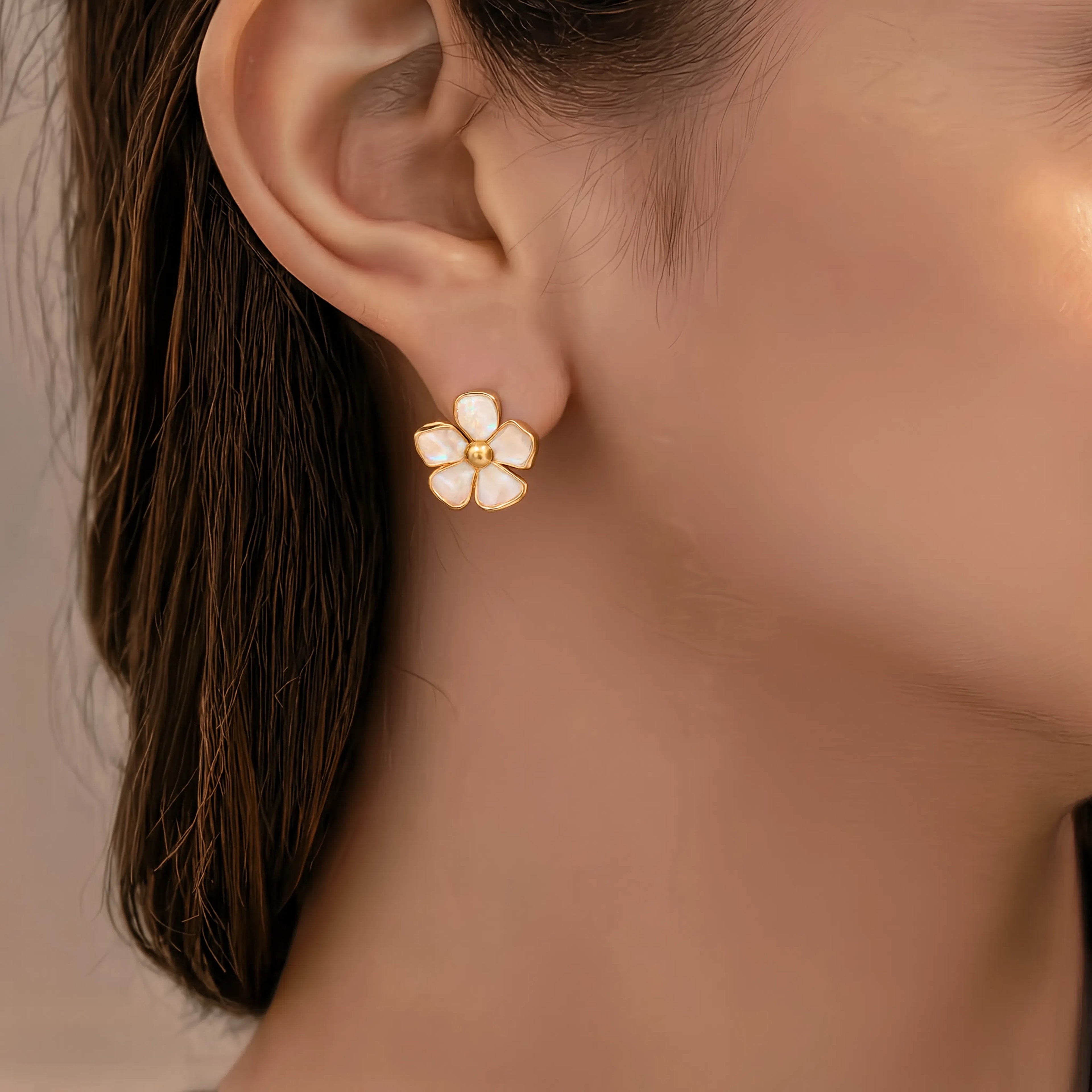 Alabaster Bloom Studs