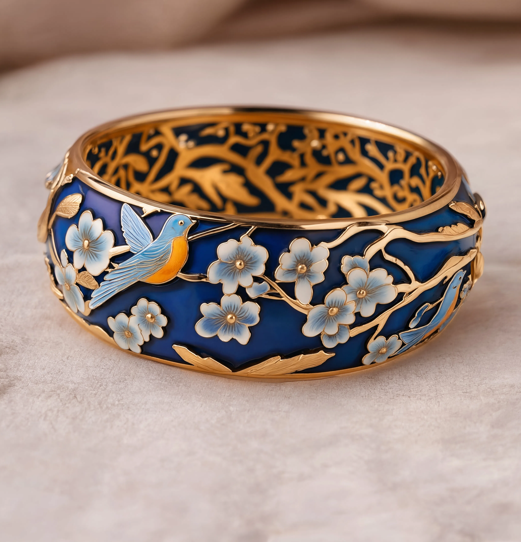 Enamel Bird Ring