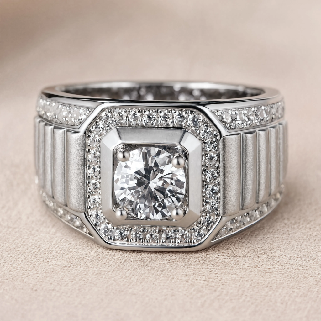 Luxury Diamond Signet Ring