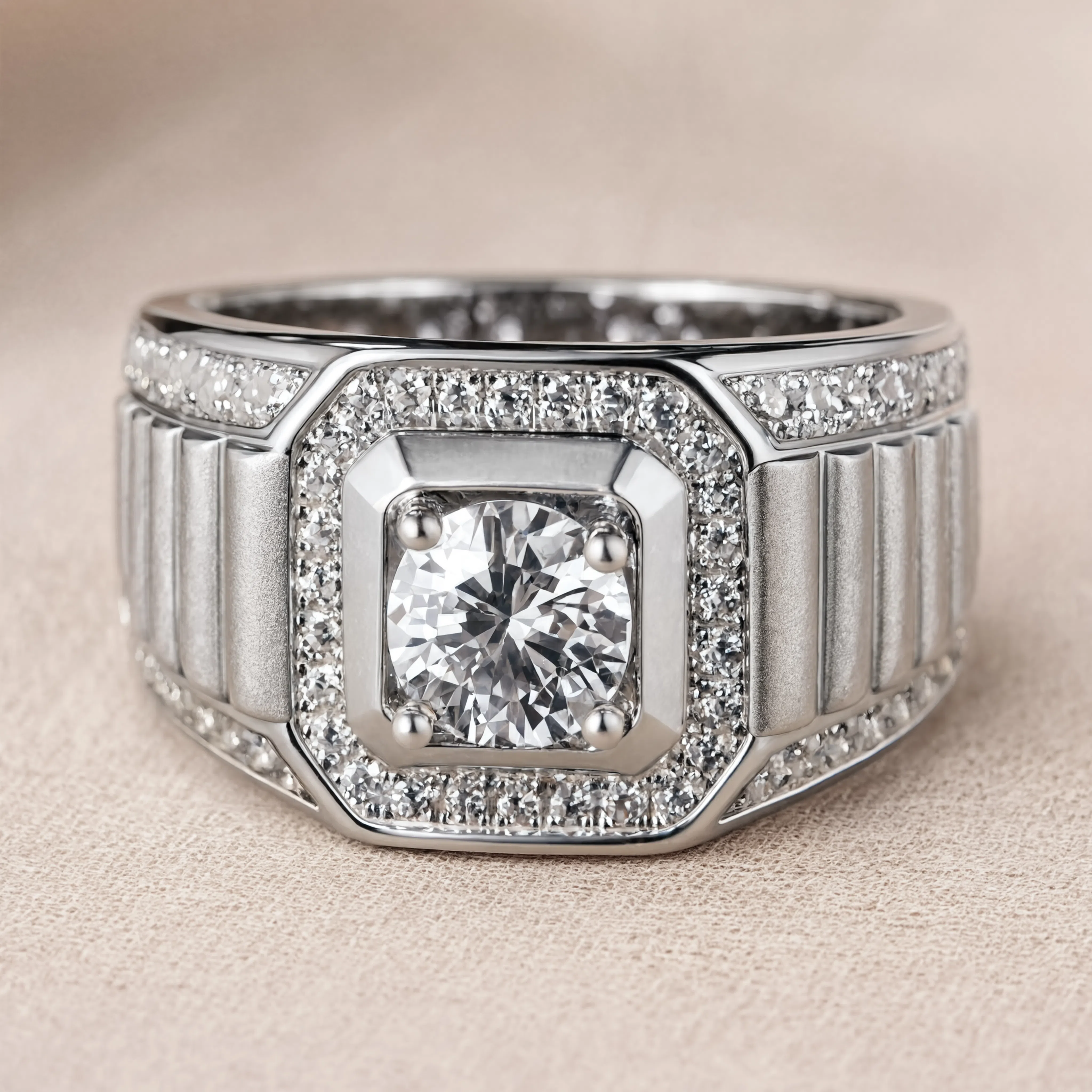 Luxury Diamond Signet Ring