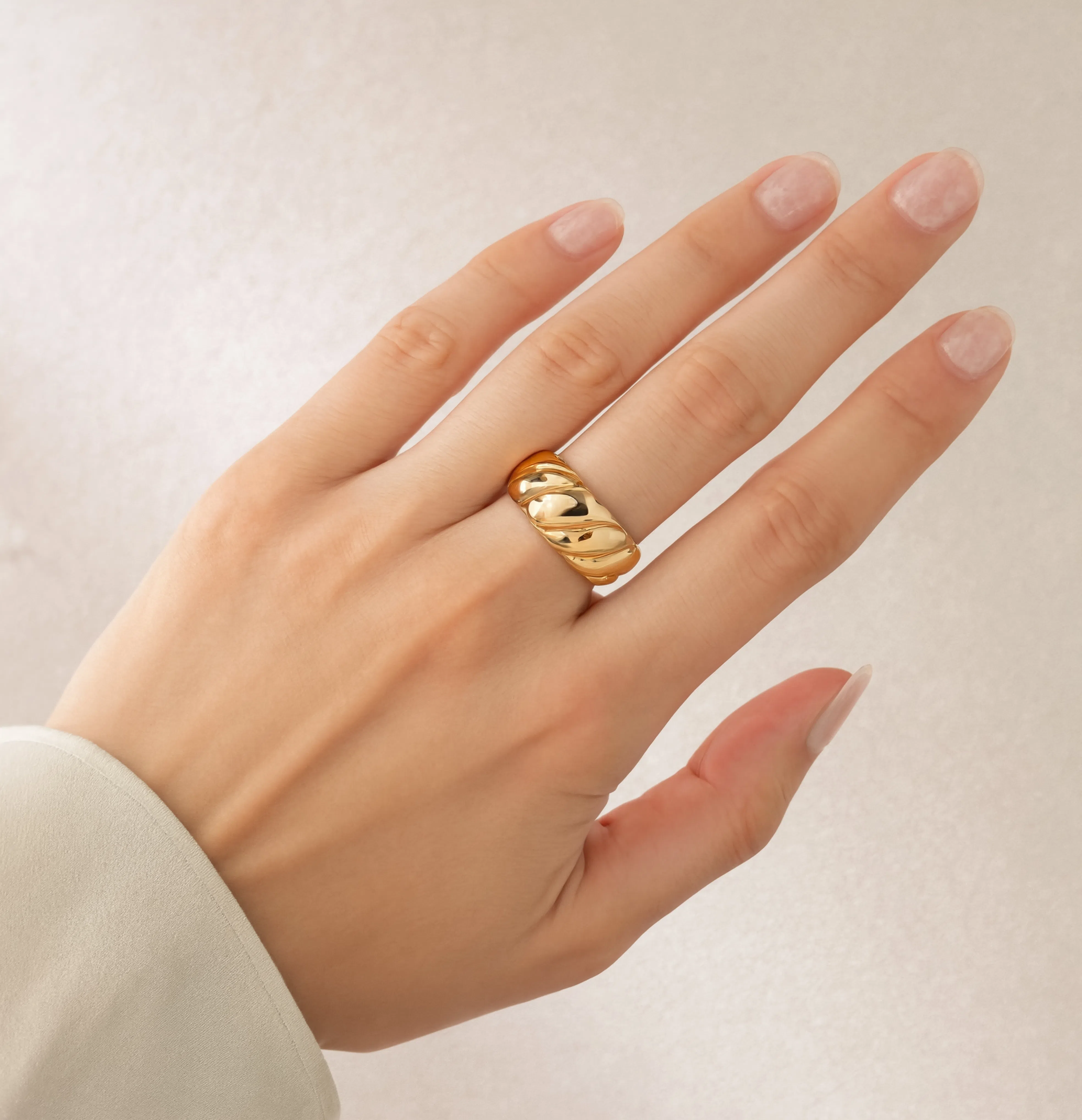 Croissant Dome Ring