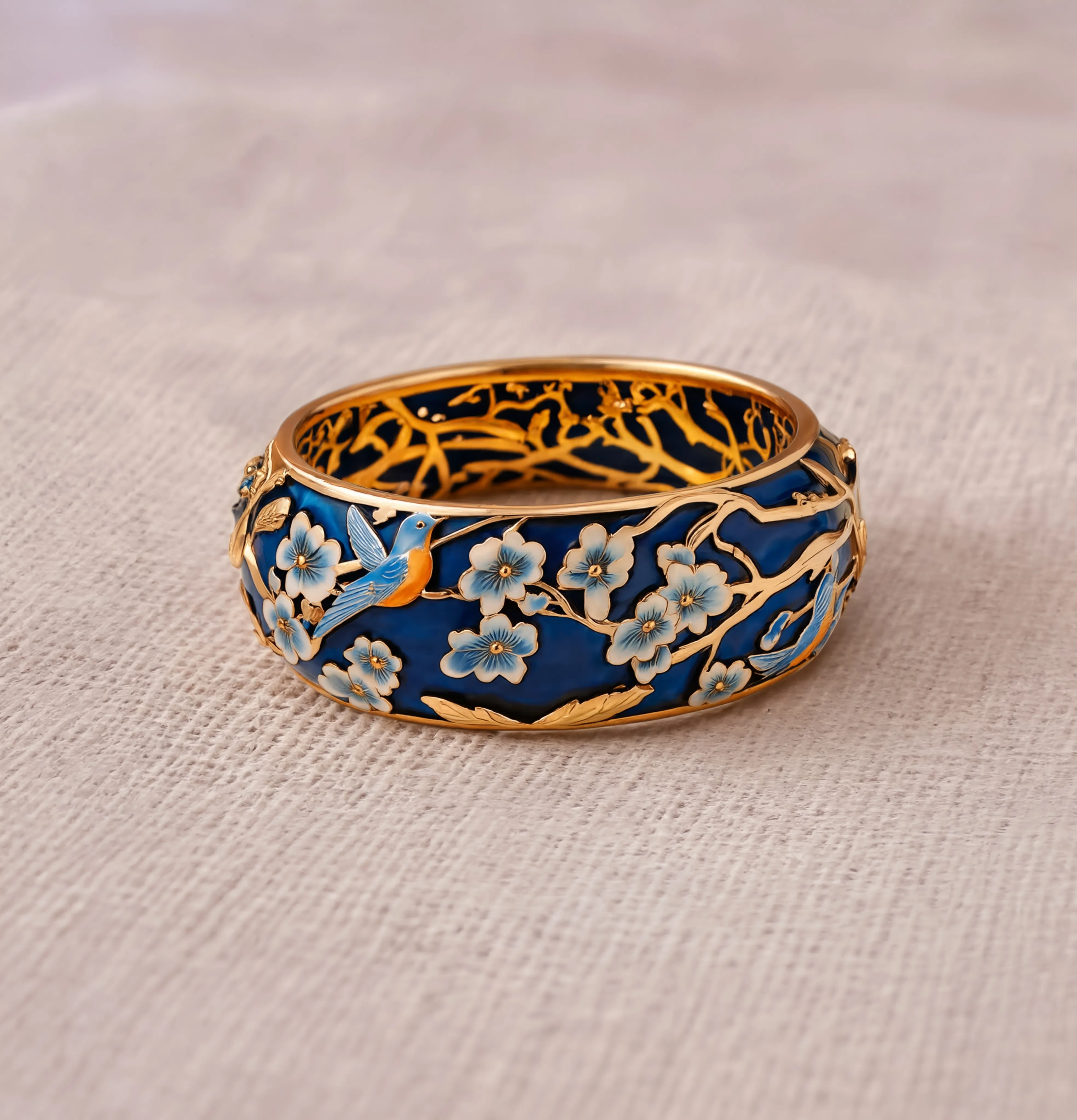 Enamel Bird Ring