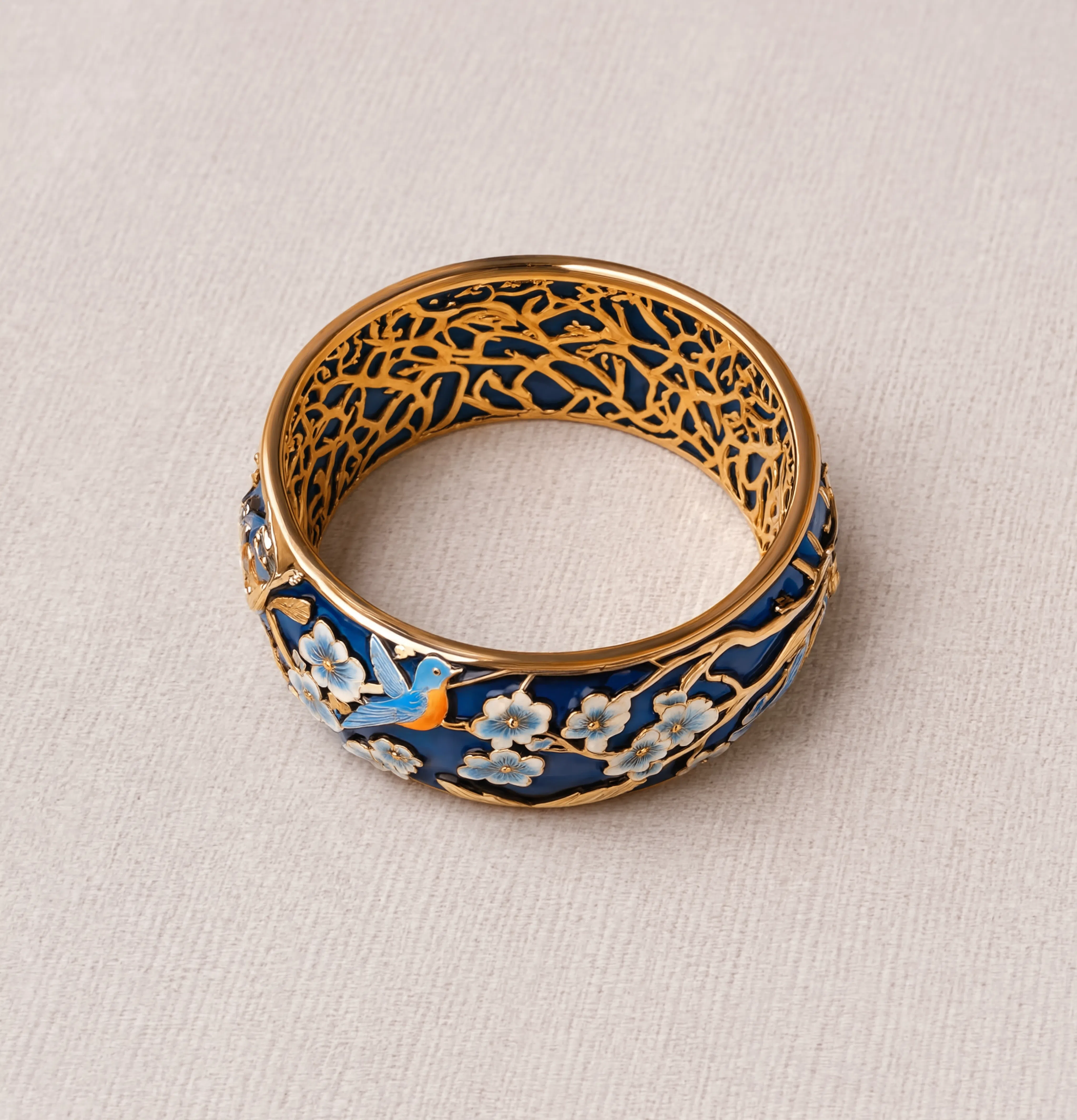 Enamel Bird Ring