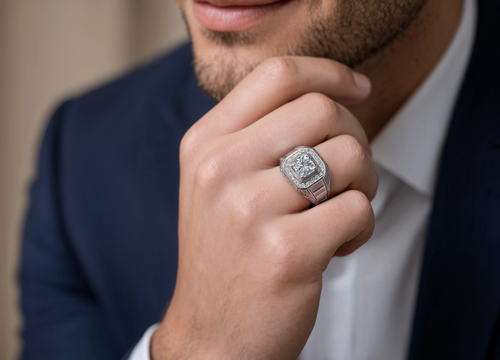 Luxury Diamond Signet Ring