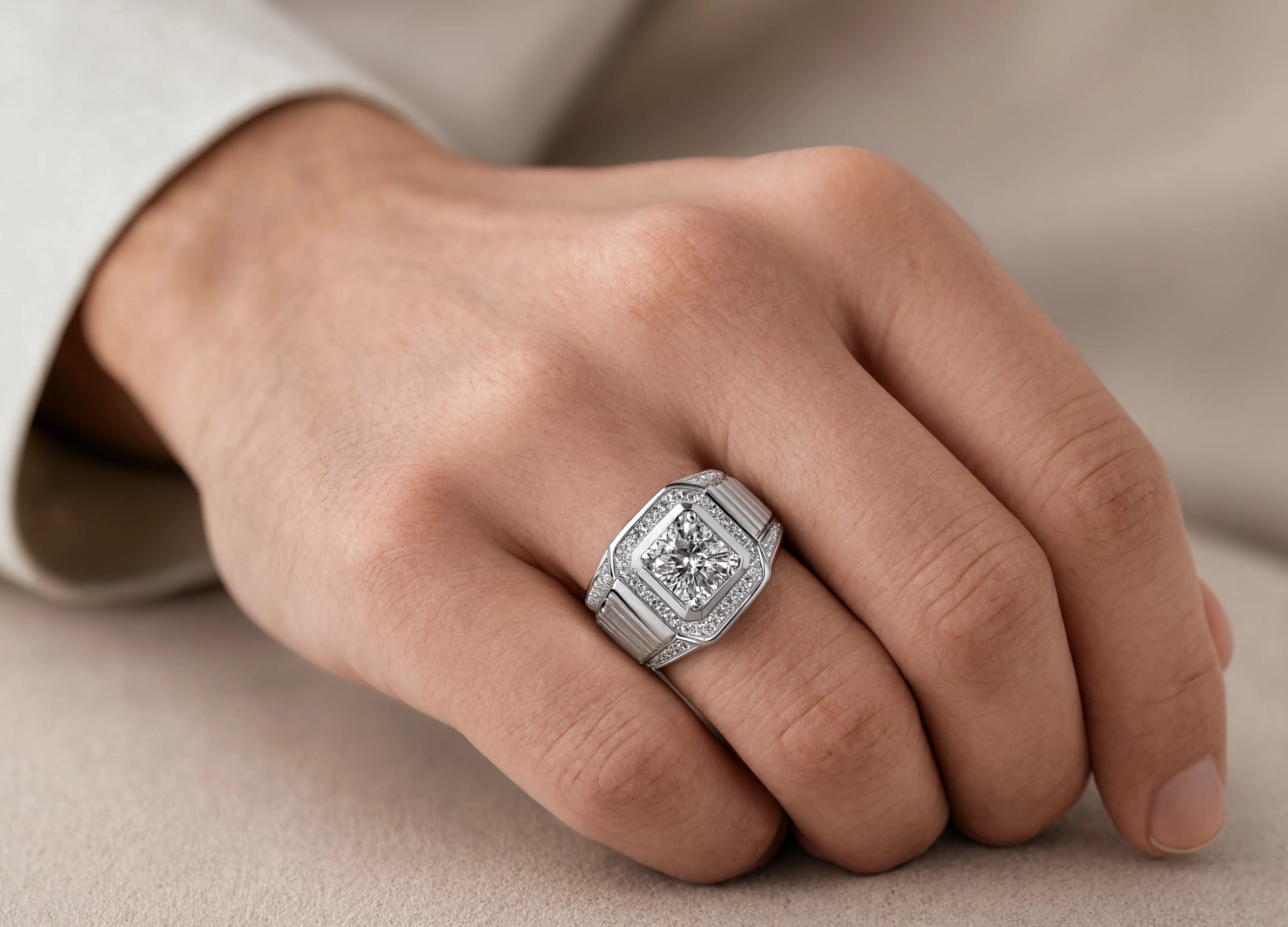 Luxury Diamond Signet Ring