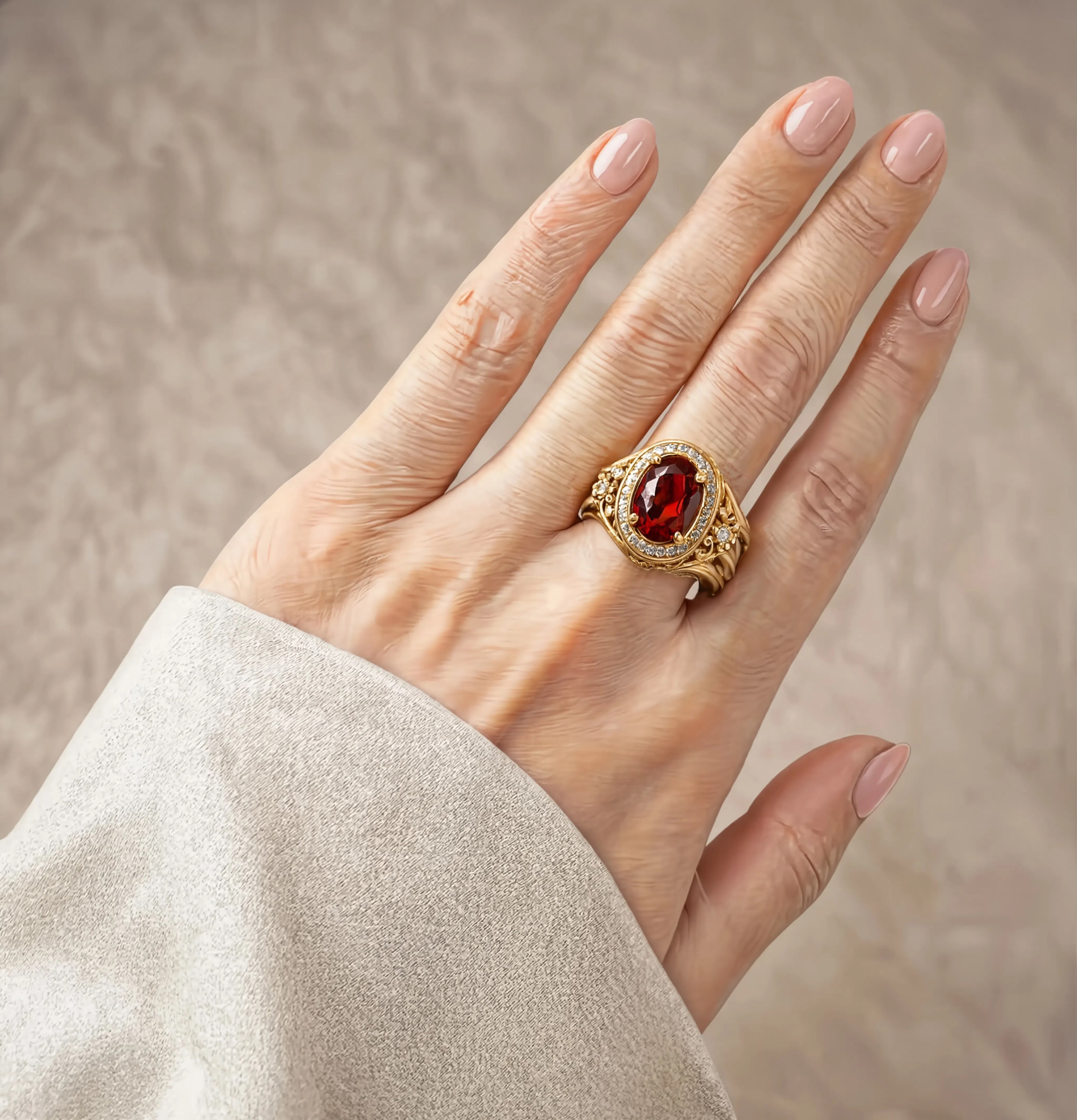 Royal Garnet Ring