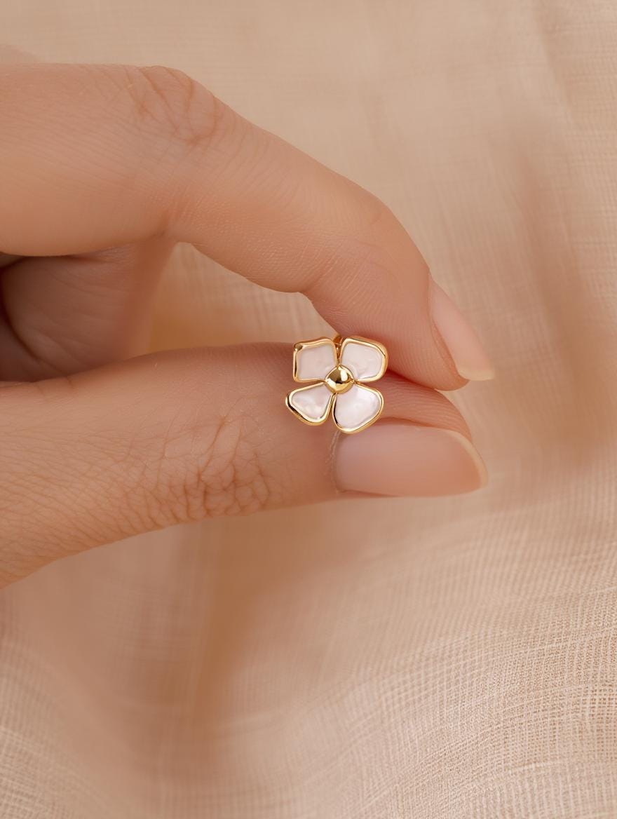 Alabaster Bloom Studs